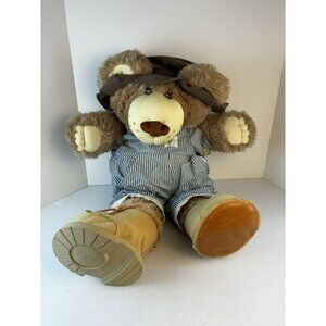 Vintage Furskins Teddy Bear 22” Overalls Workboots